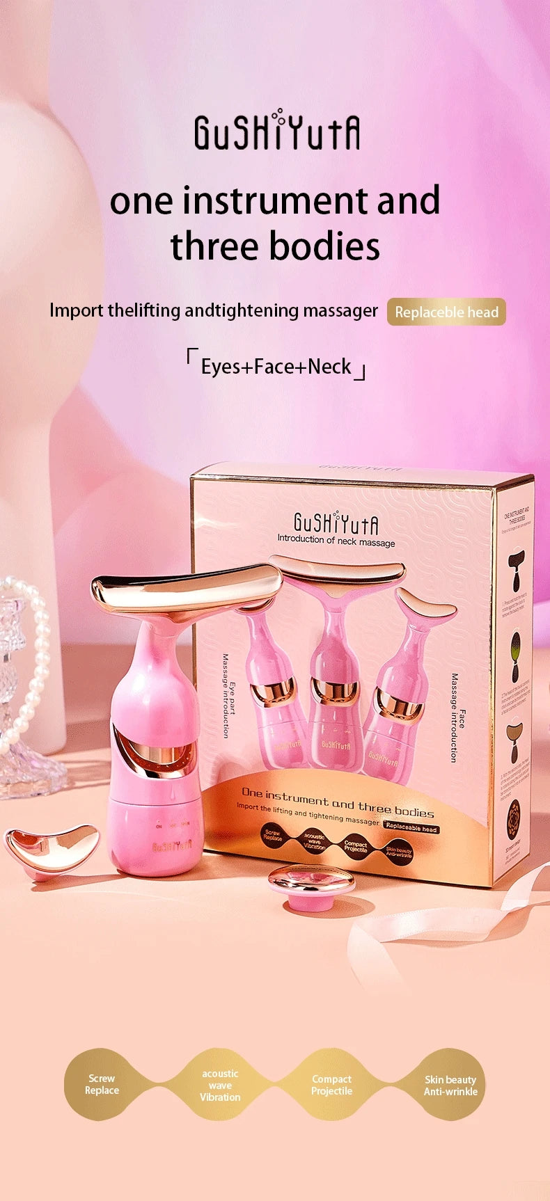 3-in-1 Sonic Neck & Face Massager